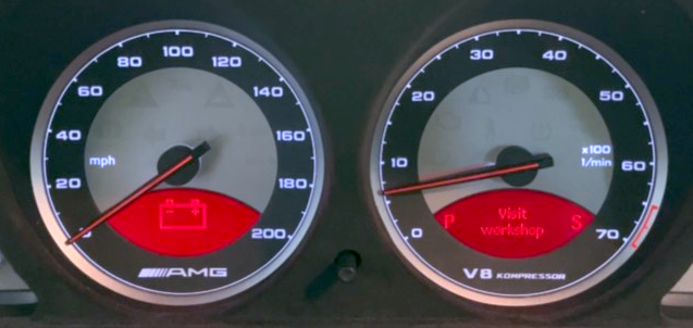 Red battery light on dash