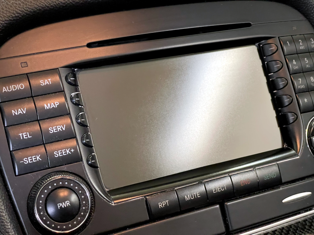 A newly cleaned screen with no coating remaining