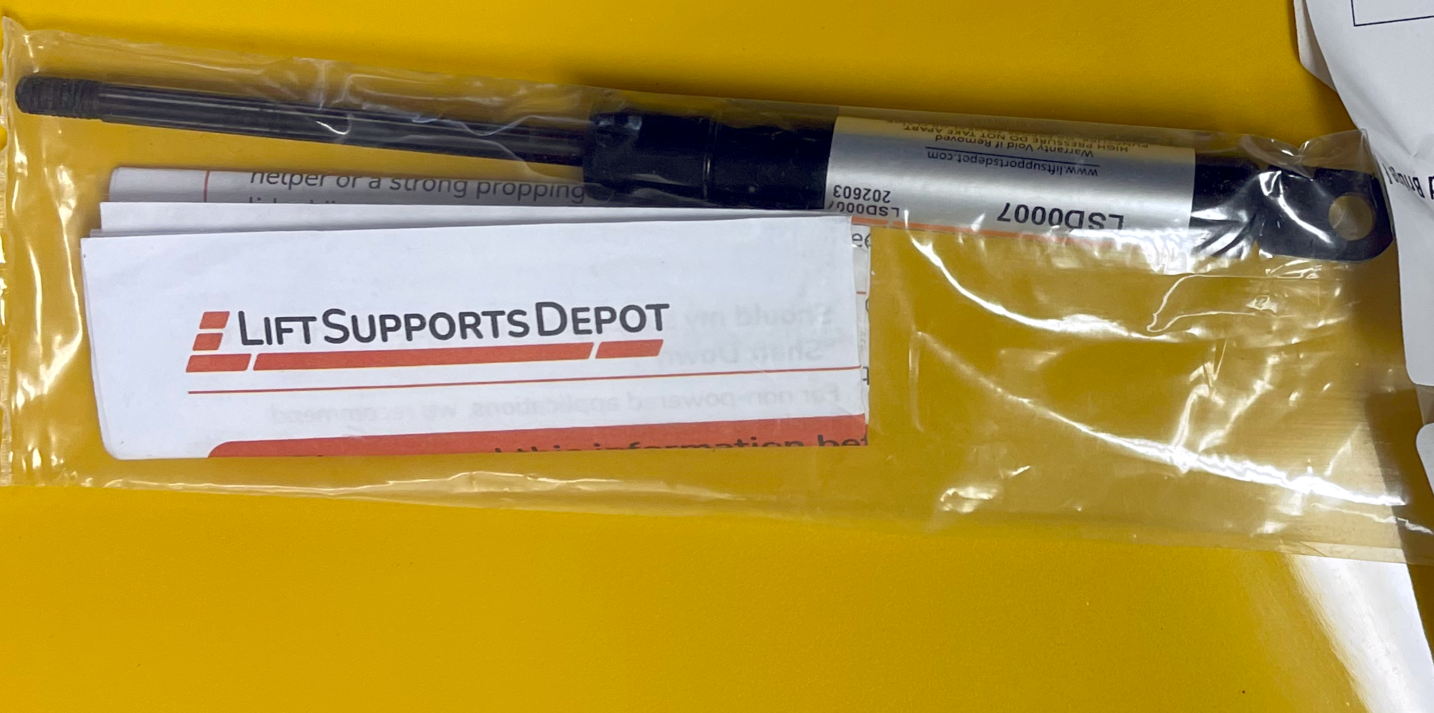 pic showing replacement strut in packaging