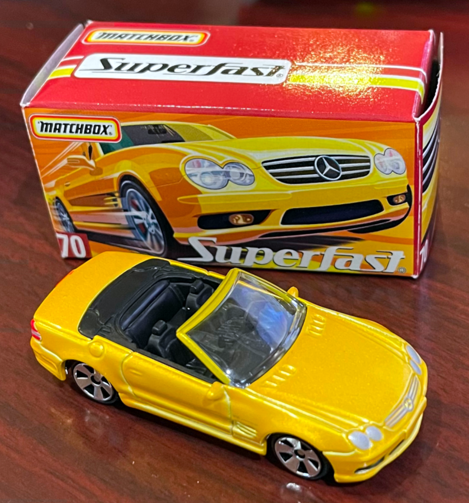 Matchbox Yellow R230 "Superfast" Toy Car and Box